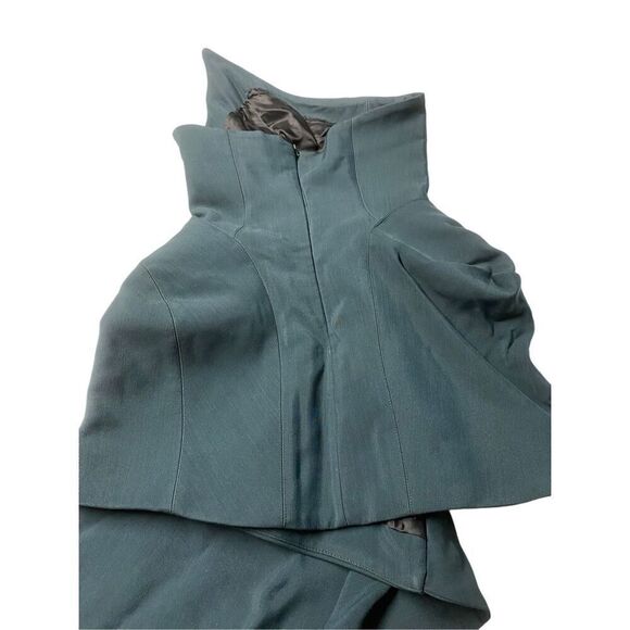 MUGLER Strapless Mini Dress in Dark Green Size 36 Small 2-4 US $2,420 (11-12) - Picture 11 of 14